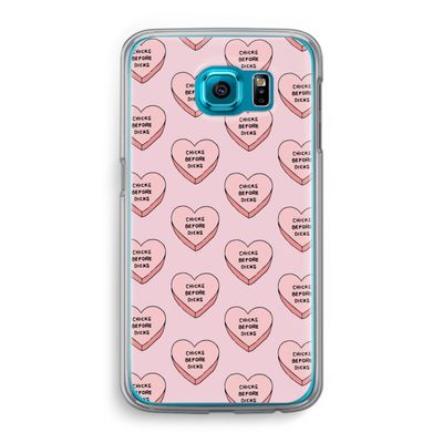 Chicks before dicks: Samsung Galaxy S6 Transparant Hoesje