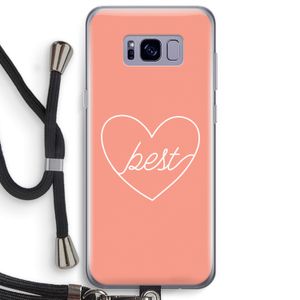 Best heart: Samsung Galaxy S8 Plus Transparant Hoesje met koord