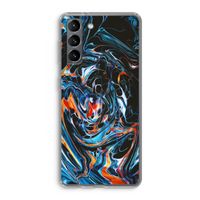 Black Unicorn: Samsung Galaxy S21 Transparant Hoesje