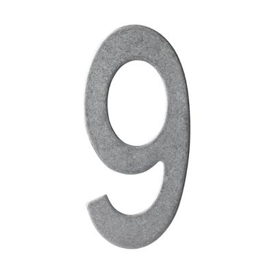 Intersteel Huisnummer 9Numbra 15cm RVS getrommeld - 0034.402049