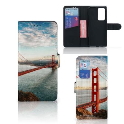 Huawei P40 Pro | Flip Cover | Golden Gate Bridge