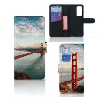 Huawei P40 Pro | Flip Cover | Golden Gate Bridge