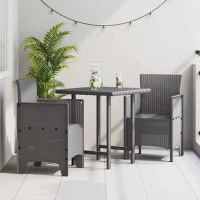 Tuinstoel 2 pcs Lichtgrijs 53 x 49 x 85 cm PP
