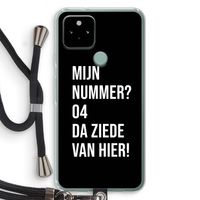 Da ziede van hier - Zwart: Pixel 5 Transparant Hoesje met koord
