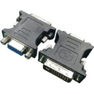 Gembird A-DVI-VGA-BK kabeladapter/verloopstukje DVI-A VGA 15-pin Zwart, Metallic