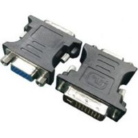 Gembird A-DVI-VGA-BK kabeladapter/verloopstukje DVI-A VGA 15-pin Zwart, Metallic