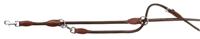 TRIXIE HONDENRIEM ACTIVE VERSTELBAAR RONDGENAAID LEER DONKERBRUIN 200X0,8 CM
