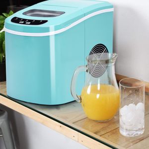 Ice Maker Machine Draagbare Ijsmachine met 2,2 L Watertank 24 x 33 x 36 cm Groen