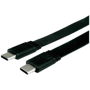 VALUE USB4 Gen 3 Kabel, Emark, C-C, M/M, 40Gbit/s, 100W, extra plat, zwart, 0,5 m