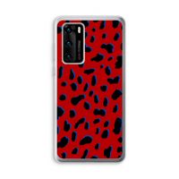 Red Leopard: Huawei P40 Transparant Hoesje Red Leopard: Huawei P40 Transparant Hoesje