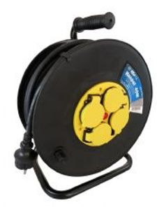 Haspel 40 meter 3x2,5mm² H07 neopreen snoer 4 stopcontacten
