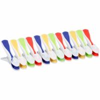 Wasknijpers - 12x stuks - multi-kleur - kunststof - wasspelden
