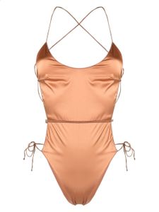 Oséree maillot de bain à détail noué - Marron