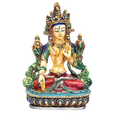 Tara Boeddha Beeld Witte Tara - 15 cm