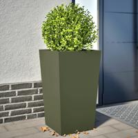 VidaXL Plantenbakken 2 st 45x45x75 cm staal olijfgroen