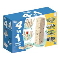 Grasshopper 4-in-1 Houten Garden Games Kubb/Domino/Jenga