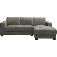 Leen Bakker - Bank Aberdeen Met Chaise Longue Rechts - Cremona - Stof - Grijs - 158x238x84 Cm