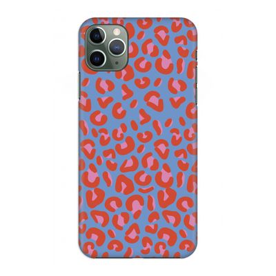 Leopard blue: Volledig geprint iPhone 11 Pro Max Hoesje