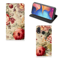 Smart Cover voor Samsung Galaxy A20e Bloemen - thumbnail