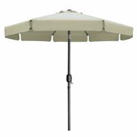 Marbueno Parasol Staal 8 Spaken D270 cm Polyester Beige Tuin, Zwembad, Terras 10488 - thumbnail