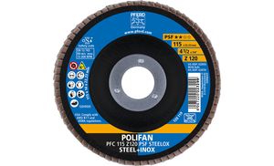 PFERD 67769115 PFC 115 Z 120 PSF STEELOX Lamellenschijf Diameter 115 mm Boordiameter 22.23 mm RVS, Staal 10 stuk(s)