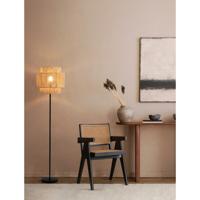 Lyora VloerlampLito zwart en rotan - 9001081
