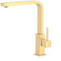 Keukenkraan Tres Top | Opbouw | 360° Draaibaar | Mengkraan | 1-hendel | Vierkant | 24k Goud mat