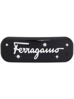 Ferragamo barrette à logo imprimé - Noir