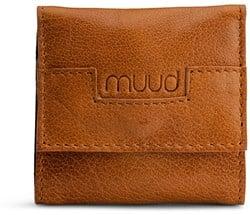 MUUD Carla Whisky - Handgemaakt leren etuitje 8 x 8 cm voor handnaai- en borduurnaalden