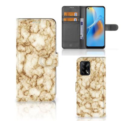 OPPO A74 4G | Bookcase | Marmer Goud