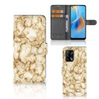 OPPO A74 4G | Bookcase | Marmer Goud