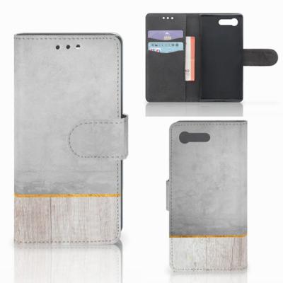 Sony Xperia X Compact | Book Style Case | Wood Concrete