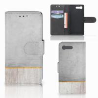 Sony Xperia X Compact | Book Style Case | Wood Concrete