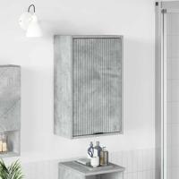 Badkamerkast Betongrijs 39 x 23.5 x 65 cm Bewerkt hout