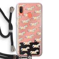 Ponys: Samsung Galaxy A20e Transparant Hoesje met koord