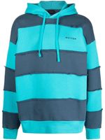Botter hoodie en coton biologique à rayures - Bleu