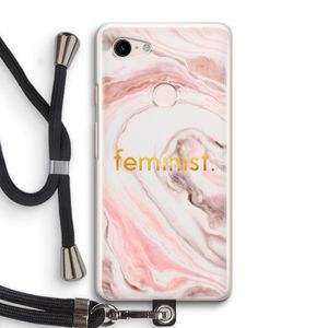 Feminist: Pixel 3 Transparant Hoesje met koord