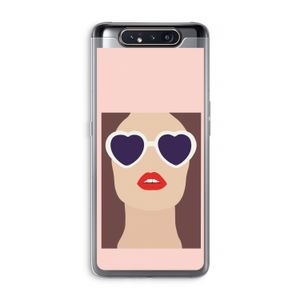 Red lips: Samsung Galaxy A80 Transparant Hoesje
