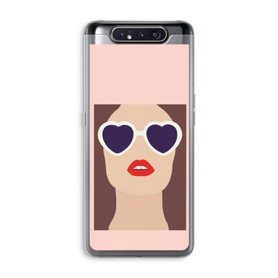 Red lips: Samsung Galaxy A80 Transparant Hoesje