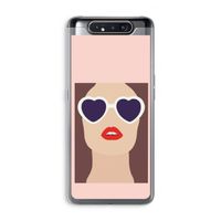 Red lips: Samsung Galaxy A80 Transparant Hoesje