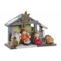 Complete kerststal/kerststalletje inclusief kerststal beelden 21,5 cm