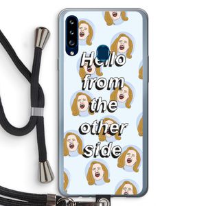 Hello: Samsung Galaxy A20s Transparant Hoesje met koord