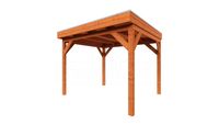 Trendhout Overkapping Casa 310x330 cm- Plat dak- Onbehandeld lariks Douglas hout- Trendhout