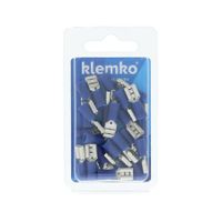 Vlakstekerhuls 6,3x0,8mm blauw PVC geïsoleerd 170460 Klemko hersluitbare verpakking