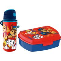 Paw Patrol lunchbox set voor kinderen - 2-delig - rood - kunststof/aluminium - Lunchboxen - thumbnail
