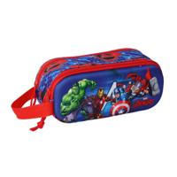 Pennenetui met 2 vakken The Avengers Rood Donkerblauw 21 x 8 x 6 cm 3D