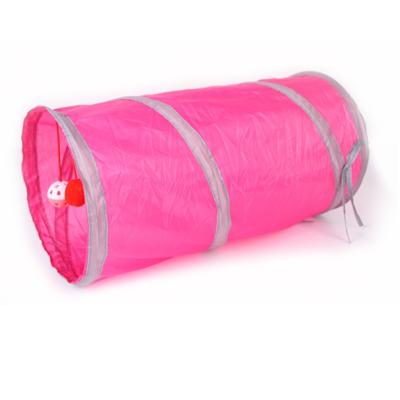 Huisdier benodigdheden kat ring papier twee-weg tunnel kan geschikt voor vouwen kat kanaal (Rose rood)