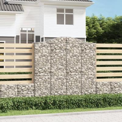 Schanskorven 2 st gewelfd 200x50x200/220 cm ijzer