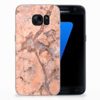 Samsung Galaxy S7 | TPU | Siliconen hoesje | Marmer Oranje