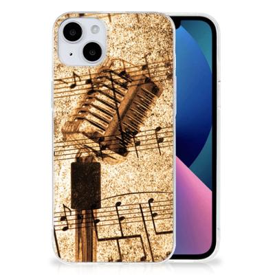 iPhone 15 Plus | Siliconen hoesje | met foto Bladmuziek